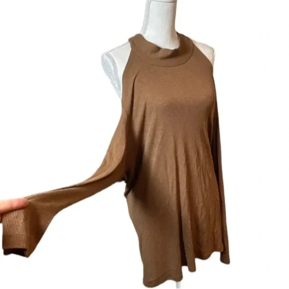 Revolve Top Womens 1x Nude LNA Easton Bracken Halter Grunge Casual Party Club - Picture 7 of 11